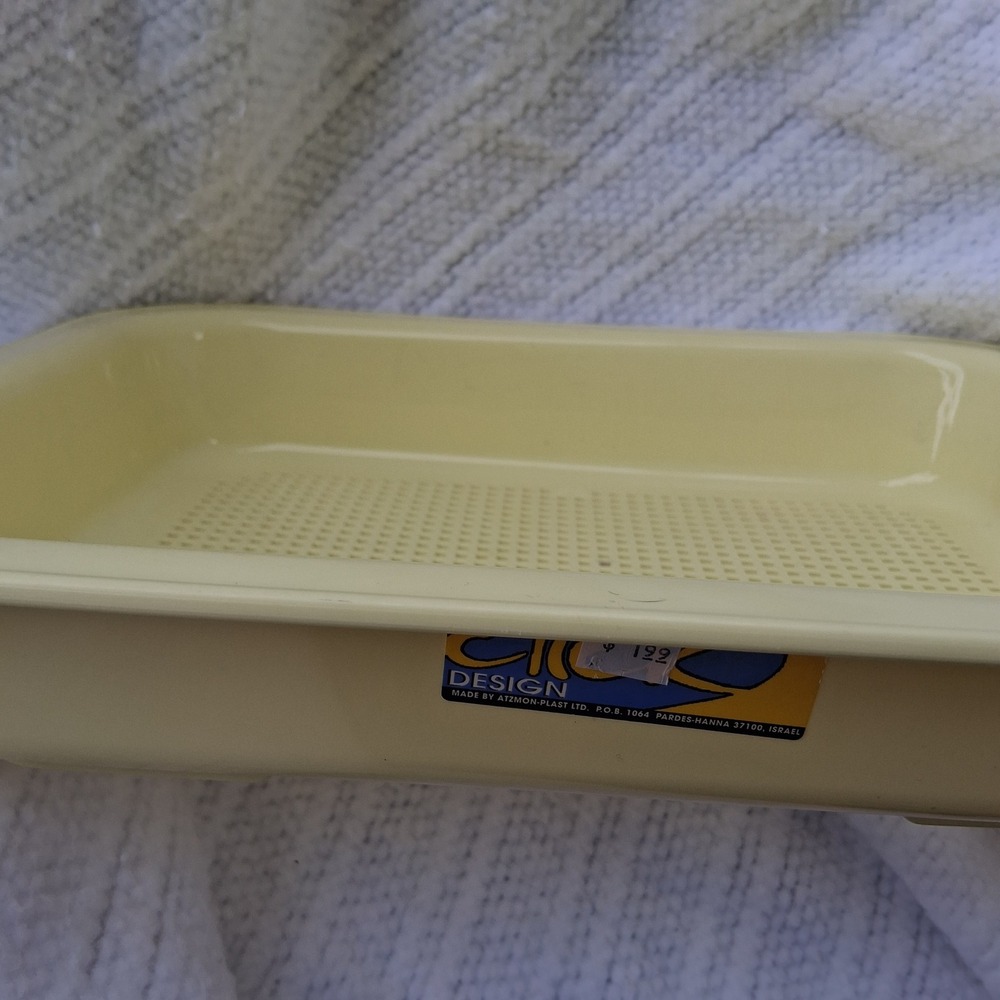 Vintage 80s 90s Click Design Yellow Plastic Colander Tray NOS Deadstock Rare HTF